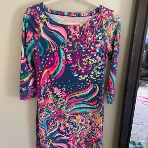 Lilly Pulitzer Multicolor 3/4 Sleeve Dress